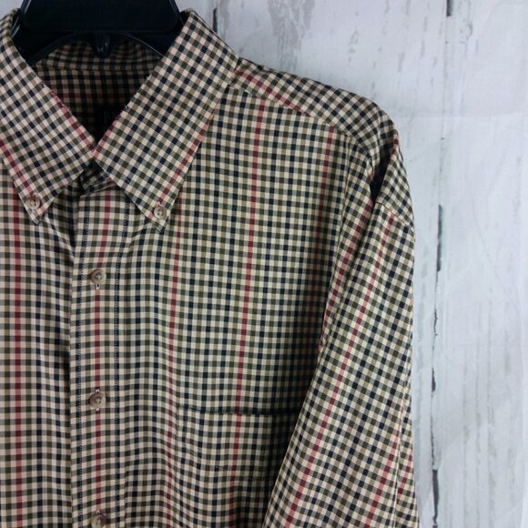 Jos A Bank Traveler's Collection Multicolor Check Men's Long Sleeve Shirt Size L - Picture 7 of 13